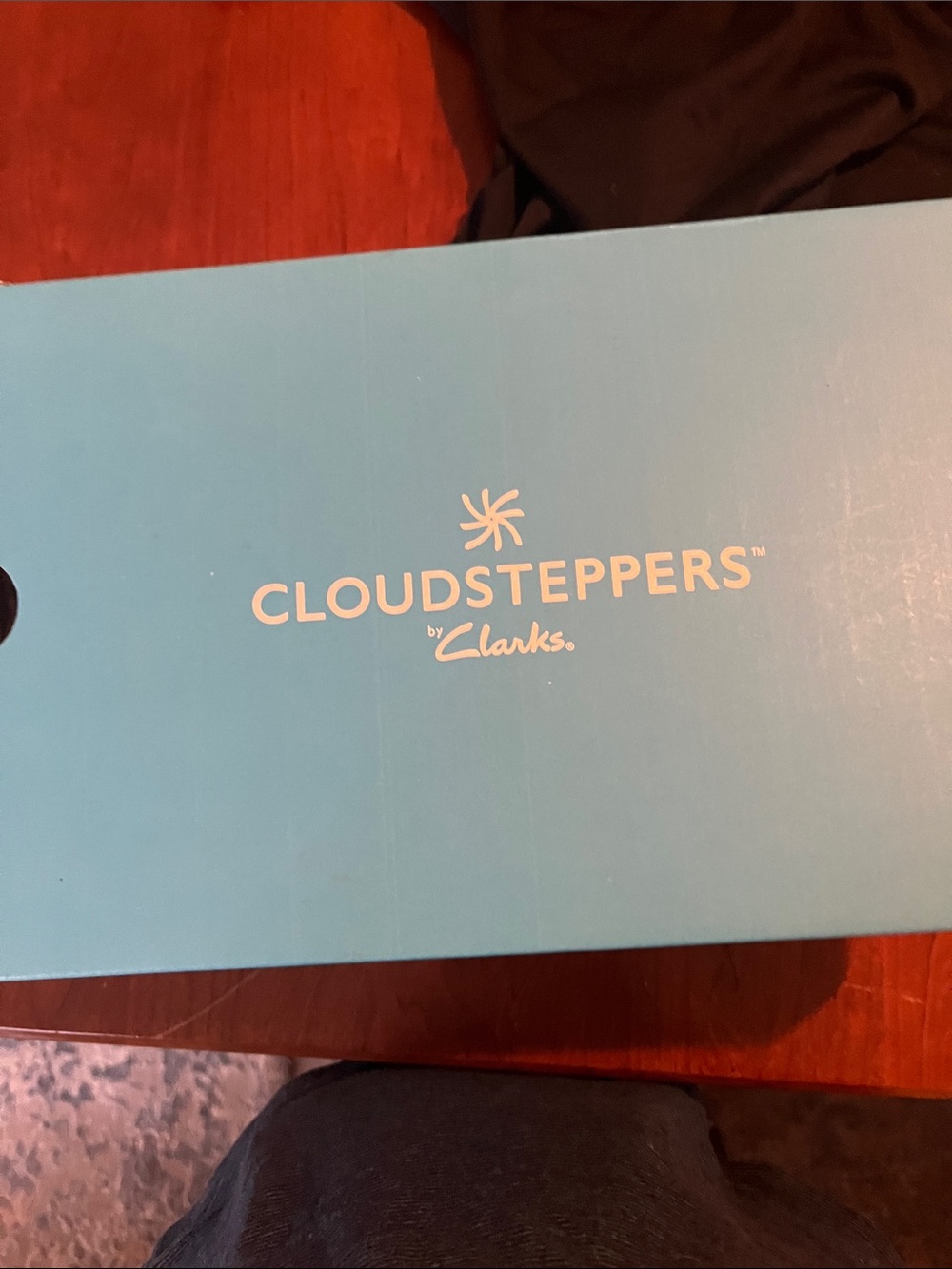 Clarks Cloudsteppers Navy and White Women's Slide Sandals - Picture 3 of 4